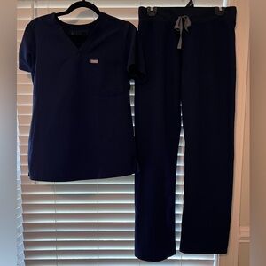 Figs Scrubs Set - Navy Blue (Small)